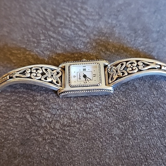 BRIGHTON Silver Plated Floral Rectangle Hamilton Watch main image 3